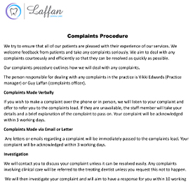 Complaints Procedure
